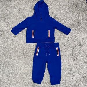 Janie and Jack set - blue hoodie and pants